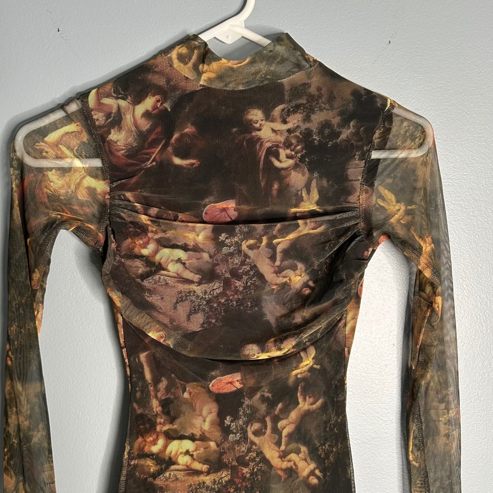 Elegant Artistic Print Midi Dress - Picture 4 of 13